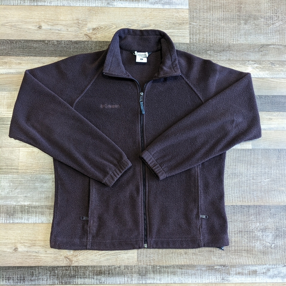 Columbia, Brown zip up sweater, women's large